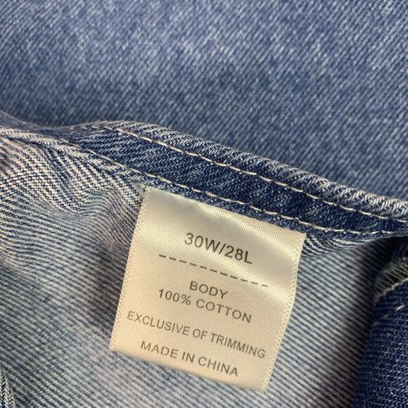 HISEA 30W x 28L Bib Overalls Jeans Work NWT pockets Carpenter - Picture 4 of 4